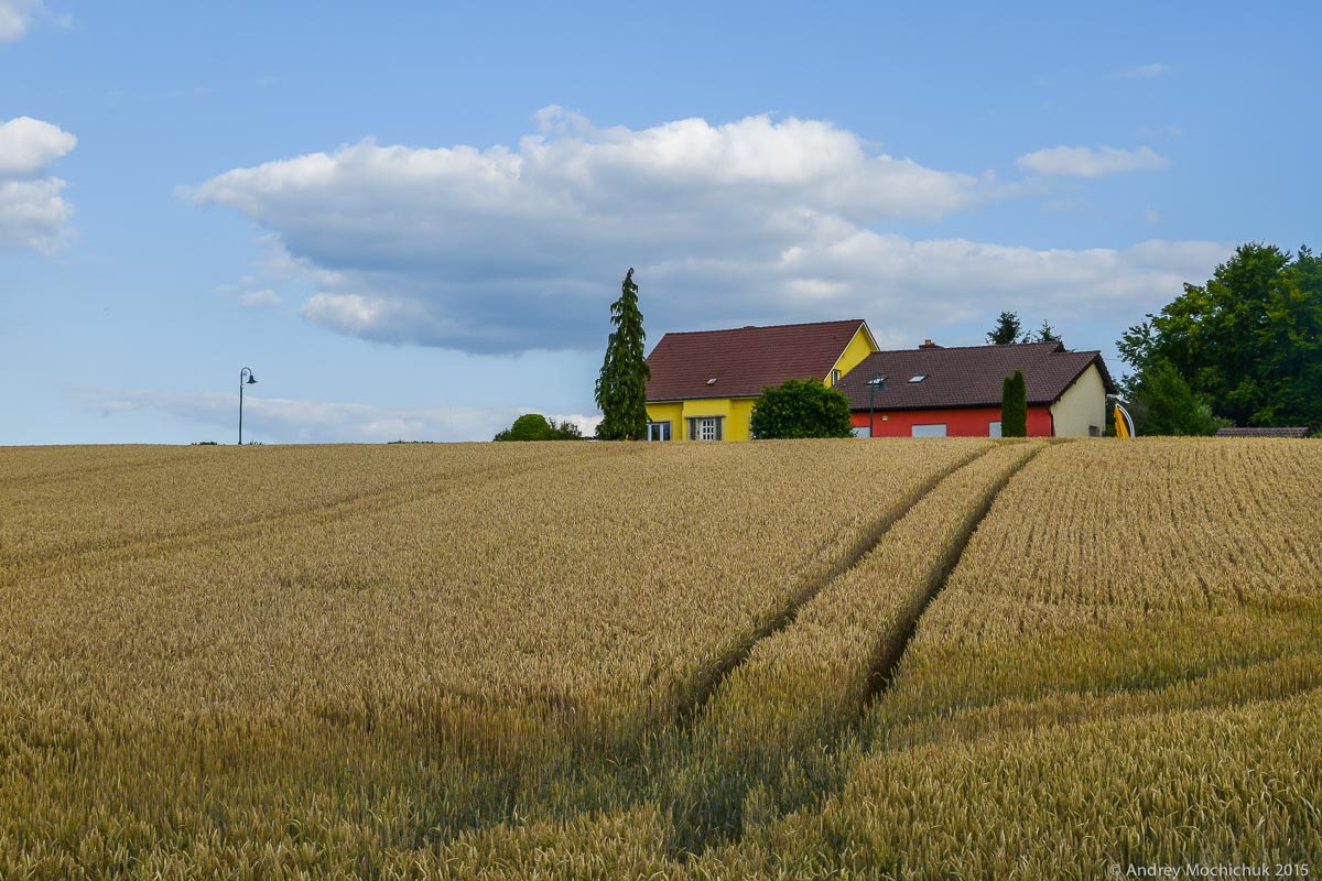 Фермерский дом и поле в Люксембурге