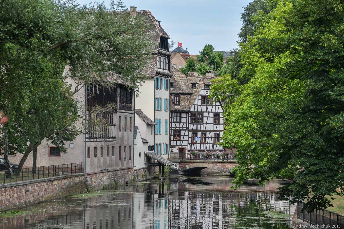 Дома на берегах реки Иль в Страсбурге